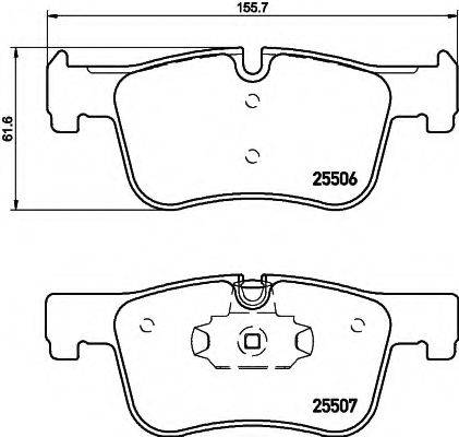 HELLA 8DB355019771 Комплект гальмівних колодок, дискове гальмо