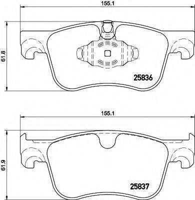 HELLA 8DB355020931 Комплект гальмівних колодок, дискове гальмо