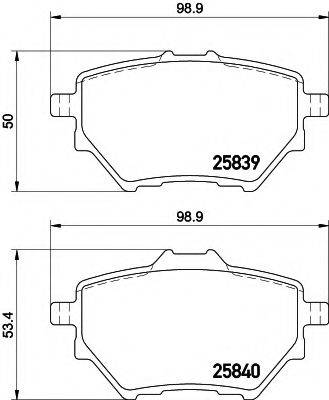 HELLA 8DB355020991 Комплект гальмівних колодок, дискове гальмо