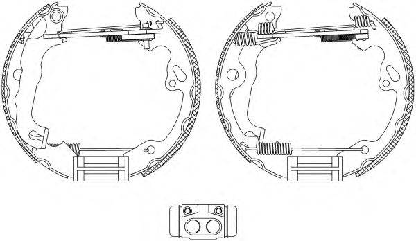 HELLA 8DB355004971 Комплект гальмівних колодок