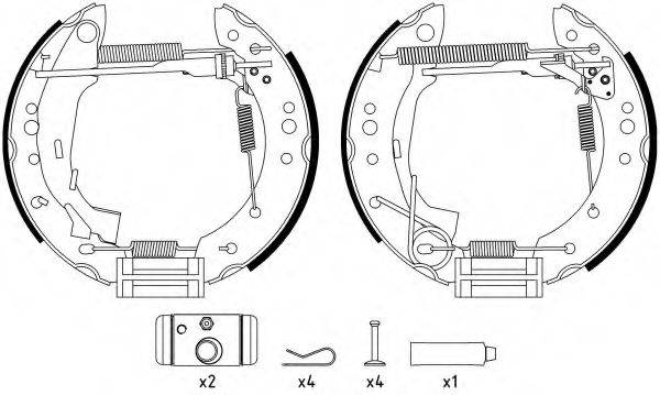 HELLA 8DB355004741 Комплект гальмівних колодок