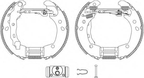 HELLA 8DB355004821 Комплект гальмівних колодок