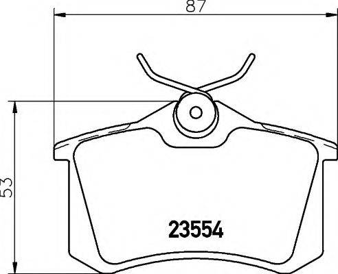 HELLA 8DB355018111 Комплект гальмівних колодок, дискове гальмо