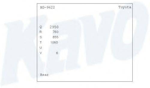 KAVO PARTS BD9622 Гальмівний барабан