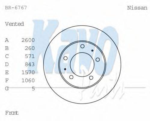 KAVO PARTS BR6767 гальмівний диск