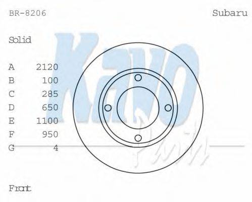 KAVO PARTS BR8206 гальмівний диск