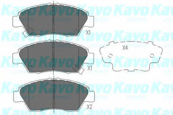 KAVO PARTS KBP2003 Комплект гальмівних колодок, дискове гальмо