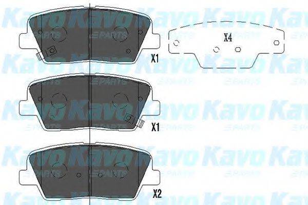 KAVO PARTS KBP3034 Комплект гальмівних колодок, дискове гальмо