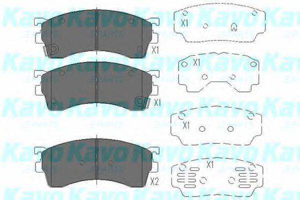 KAVO PARTS KBP4503 Комплект гальмівних колодок, дискове гальмо