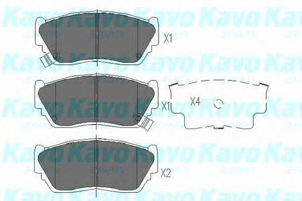 KAVO PARTS KBP6507 Комплект гальмівних колодок, дискове гальмо