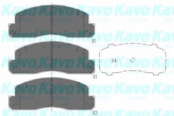 KAVO PARTS KBP9088 Комплект гальмівних колодок, дискове гальмо