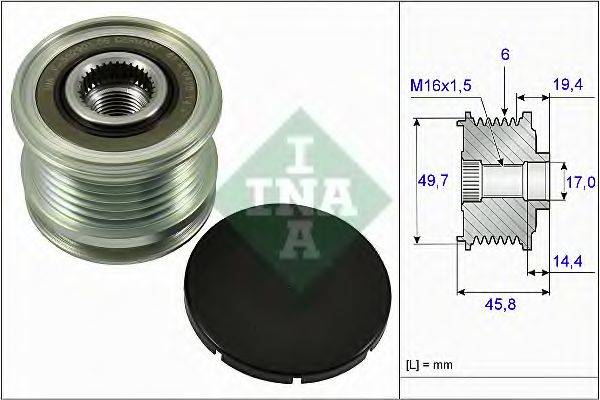 INA 535016810 Механізм вільного ходу генератора