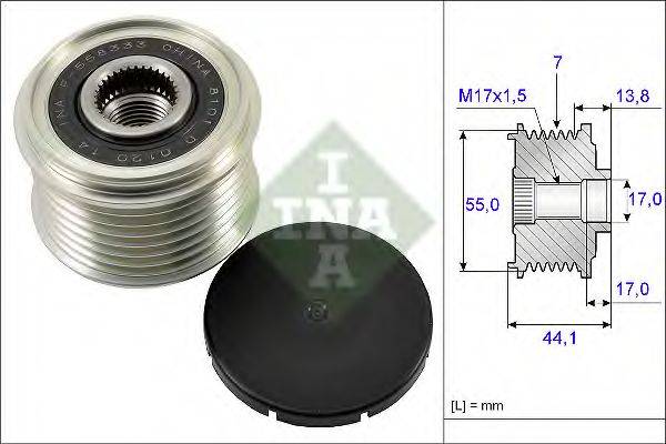 INA 535016710 Механізм вільного ходу генератора