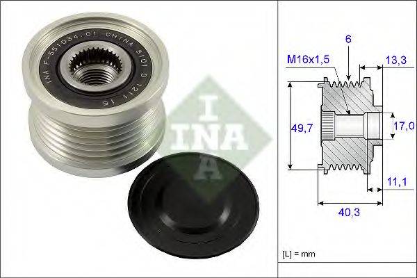 INA 535009310 Механізм вільного ходу генератора