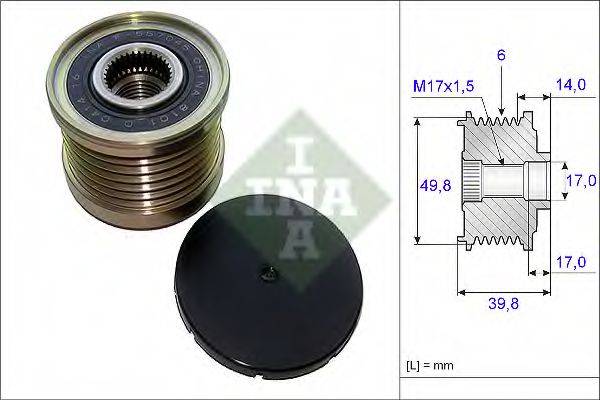 INA 535014610 Механізм вільного ходу генератора