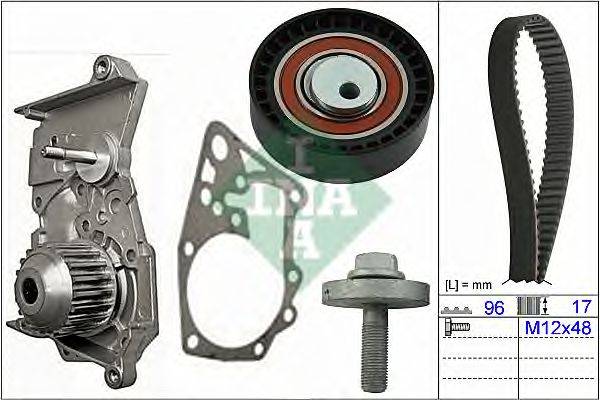 INA 530060430 Водяний насос + комплект зубчастого ременя