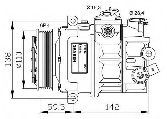 NRF 32147G Компресор, кондиціонер