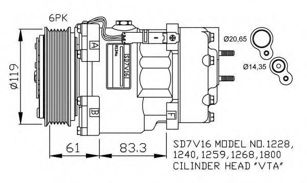 NRF 32198G Компресор, кондиціонер