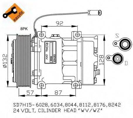 NRF 32412G Компресор, кондиціонер