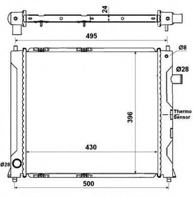 NRF 50128 Радіатор, охолодження двигуна