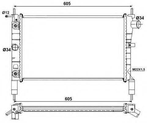 NRF 53036 Радіатор, охолодження двигуна