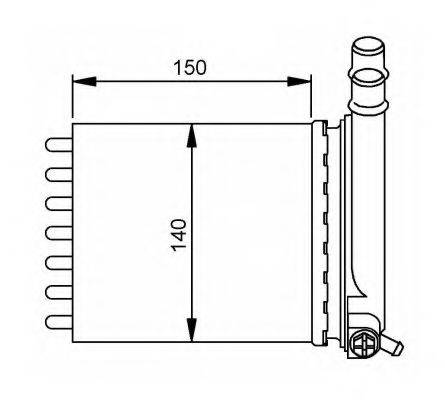 NRF 54212 Теплообмінник, опалення салону