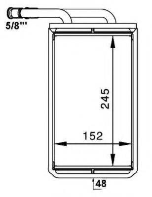 NRF 54234 Теплообмінник, опалення салону