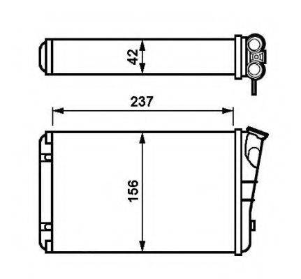 NRF 54238 Теплообмінник, опалення салону