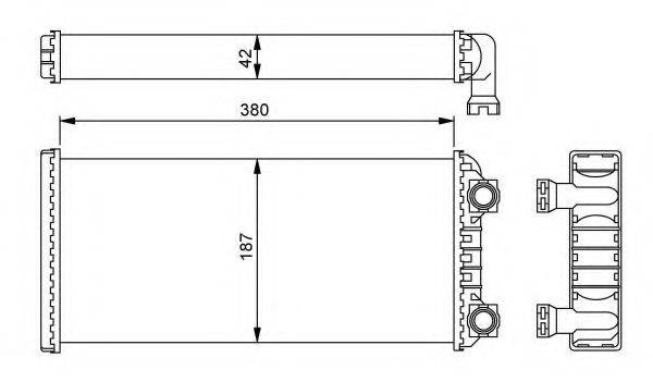 NRF 54244 Теплообмінник, опалення салону