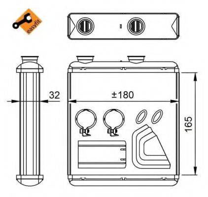 NRF 54298 Теплообмінник, опалення салону