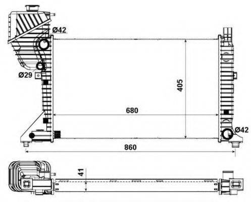 NRF 55348A Радіатор, охолодження двигуна