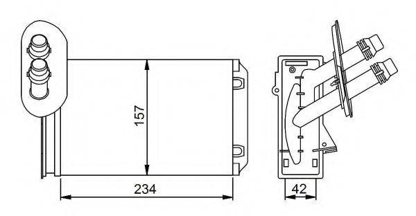 NRF 58223 Теплообмінник, опалення салону