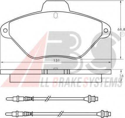 A.B.S. 36837OE Комплект гальмівних колодок, дискове гальмо