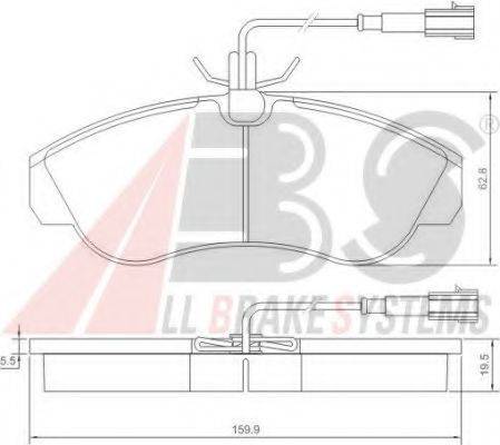 A.B.S. 37171 Комплект гальмівних колодок, дискове гальмо