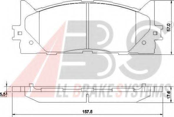 A.B.S. 37677OE Комплект гальмівних колодок, дискове гальмо