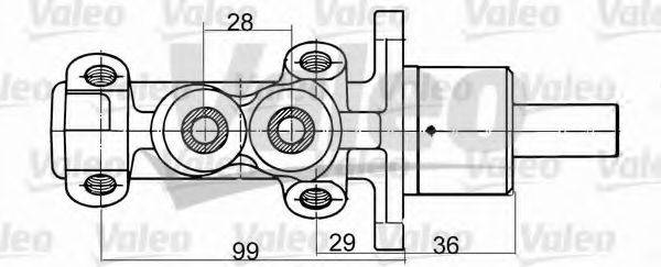 VALEO 350707 головний гальмівний циліндр