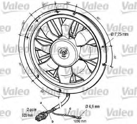 VALEO 696060 Вентилятор, охолодження двигуна