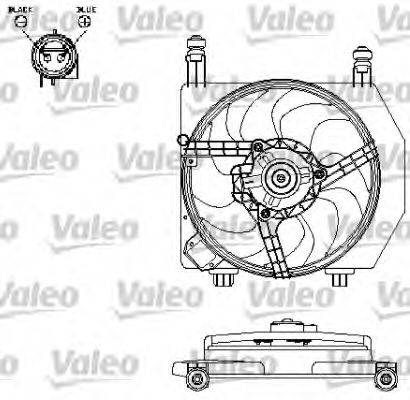 VALEO 696159 Електродвигун, вентилятор радіатора