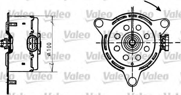 VALEO 698086 Електродвигун, вентилятор радіатора