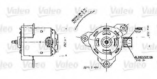 VALEO 698318 Електродвигун, вентилятор радіатора