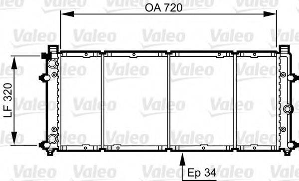 VALEO 731411 Радіатор, охолодження двигуна