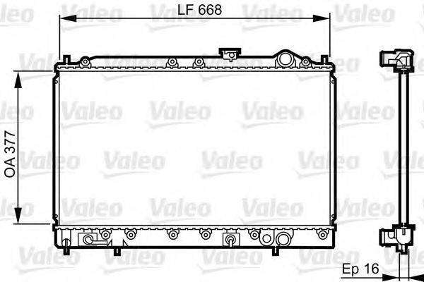 VALEO 731642 Радіатор, охолодження двигуна