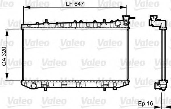 VALEO 731664 Радіатор, охолодження двигуна