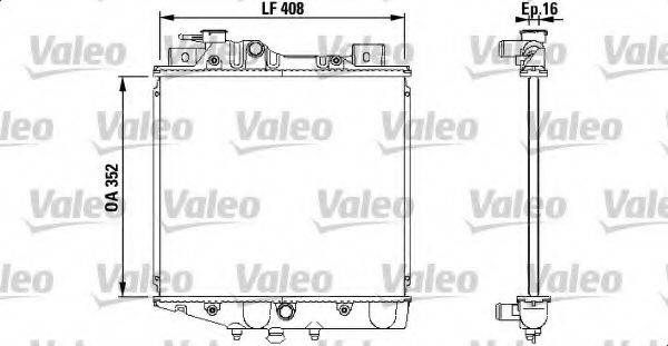 VALEO 731856 Радіатор, охолодження двигуна