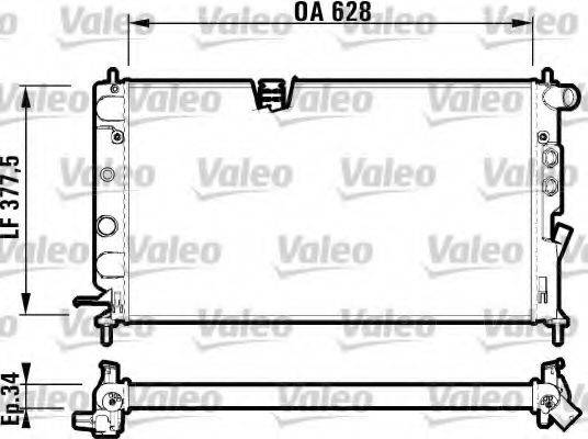 VALEO 732348 Радіатор, охолодження двигуна