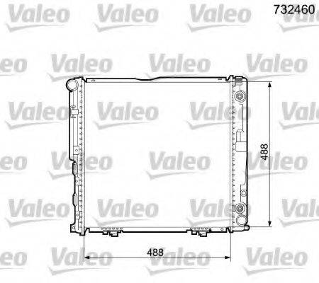 VALEO 732460 Радіатор, охолодження двигуна