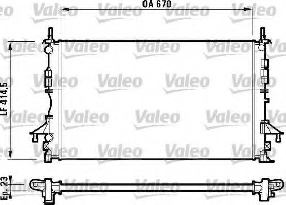 VALEO 732827 Радіатор, охолодження двигуна