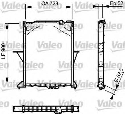 VALEO 733502 Радіатор, охолодження двигуна