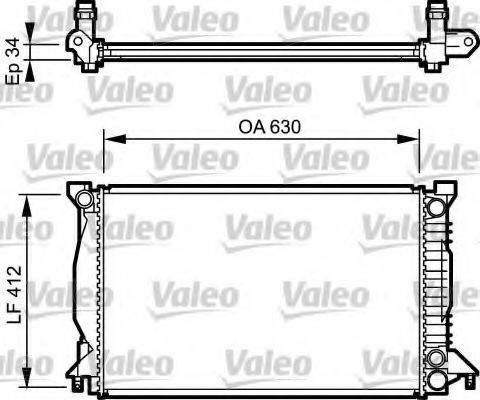 VALEO 734270 Радіатор, охолодження двигуна