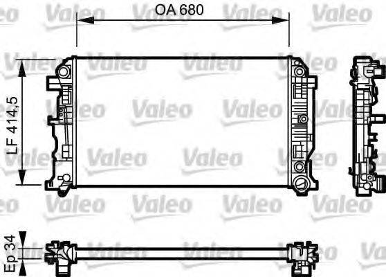 VALEO 734929 Радіатор, охолодження двигуна